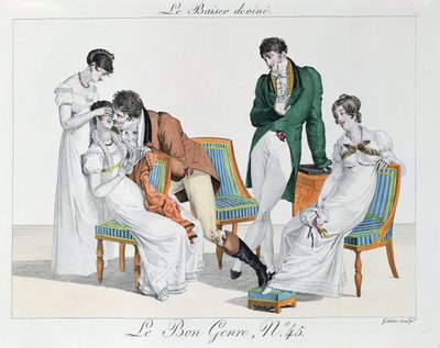 A Kissing Game, early nineteenth century by French School