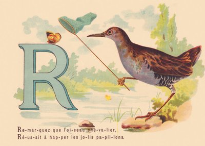 Notice that the knight bird, Success to catch the pretty butterflies by French School