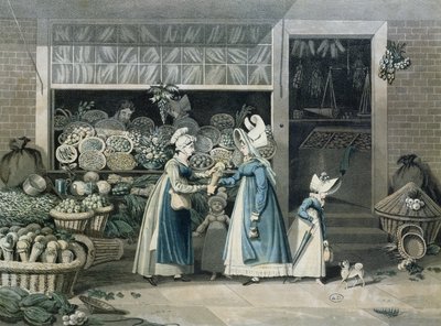 A Parisian Greengrocers shop by French School