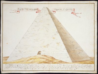 A Perspective View of a Pyramid in Egypt, c.1700 by French School