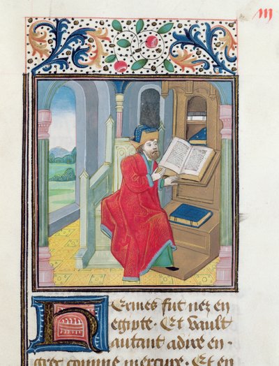 A Philosopher, possibly Hermes Trismegistus, from Histoire des Philosophes, late 15th century by French School