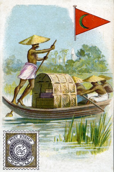 A Postman in the Deccan Plateau of India, late 19th century by French School
