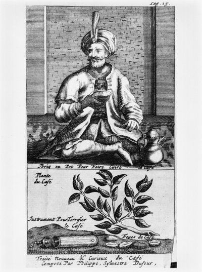 A Pot for Making Coffee, illustration from Traite Nouveau et Curieux du Cafe, du The et du Chocolat by Philippe Sylvestre Dufour, La Haye, published 1693 by French School