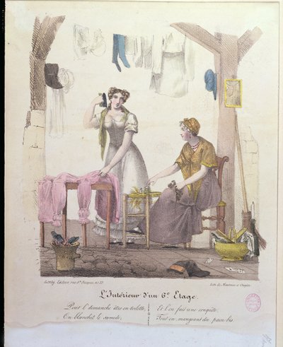 A Room on the Sixth Floor, engraved by Montoux and Cheyere, 1830 by French School