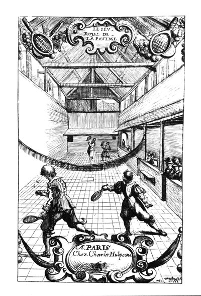 A Royal Game of Tennis in the Jeu de Paume, Versailles by French School