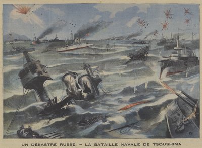A Russian disaster: defeat at the Battle of Tsushima, Russo-Japanese War by French School