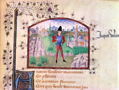 A Troubadour, from the Livre des Cent Ballades by Jean Le Seneschal by French School