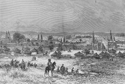 A View of Kong, illustration from Du Niger au Golfe de Guinee by French School