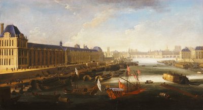 A View of Paris and the Seine Looking East from the Pont Barbier by French School