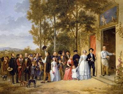 A Wedding at the Coeur Volant, Louveciennes by French School
