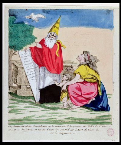 A Woman Consulting Michel Nostradame (Nostradamus), January 1790 by French School