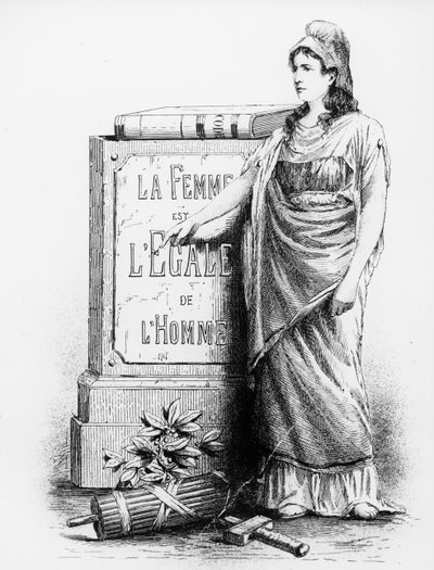A Woman is equal to a Man, printed by Lemercier & Co., Paris, 1881 by French School