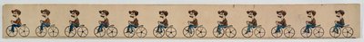 A Zoetrope band depicting a cyclist by French School