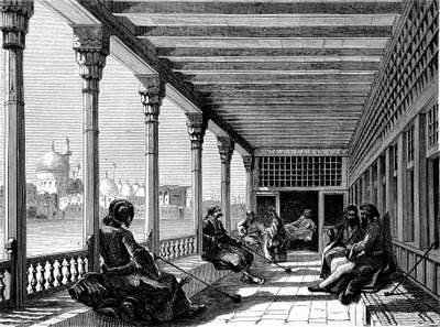 A Cafe on the Banks of the Tigris, Baghdad by French School