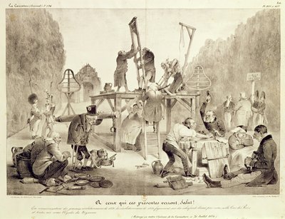 To those who will see these presents, greetings!, plate 406 and 407, no.194, La Caricature, printed by Delaunois by French School