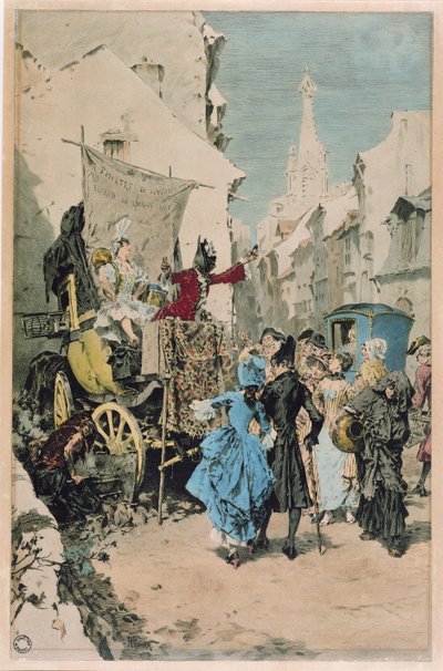 A charlatan selling an elixir of youth by French School