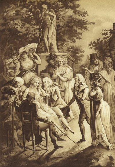 A Conference of Madame de Stael by French School