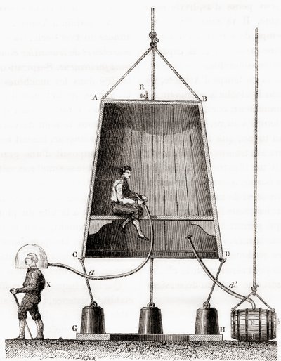 A diving bell built by Halley in 1691, from 