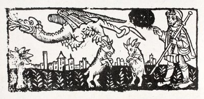 A Dragon, Goats Aflame Jumping in the Air, Le Chemin of St James by French School