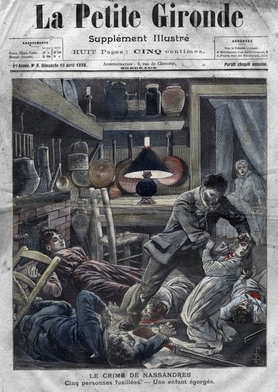 A family murdered: murder of the Leblond family by Caillard, in Nassandres, near Bernay. Cover of 