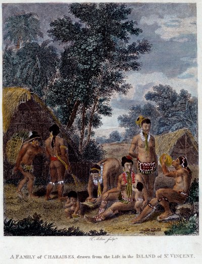 A Family of Karibs Indians from the Island of Saint Vincent in the West Indies by French School