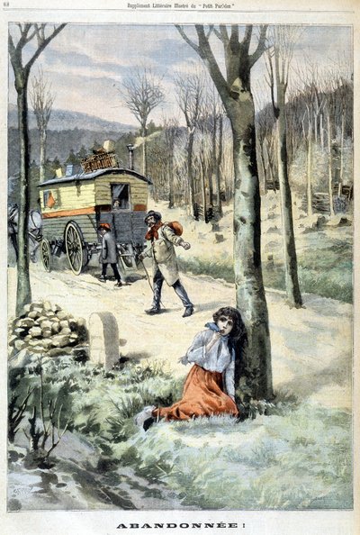 A gypsy girl abandoned by her family in Le Petite Parisien of 15/03/1903 by French School