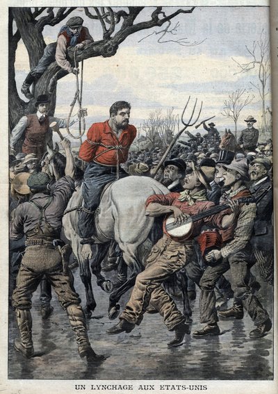 A lynching of a man accused of the murder of a 13-year-old girl in Deweyville, Kentucky, USA - In Le Petit Journal of February 7 by French School