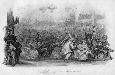 A masked ball at the Paris Opera in 1843. (