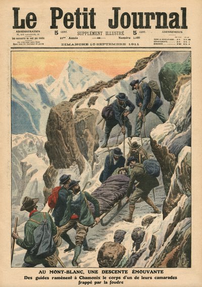 A Moving Descent Down the Mont Blanc, Illustration from 