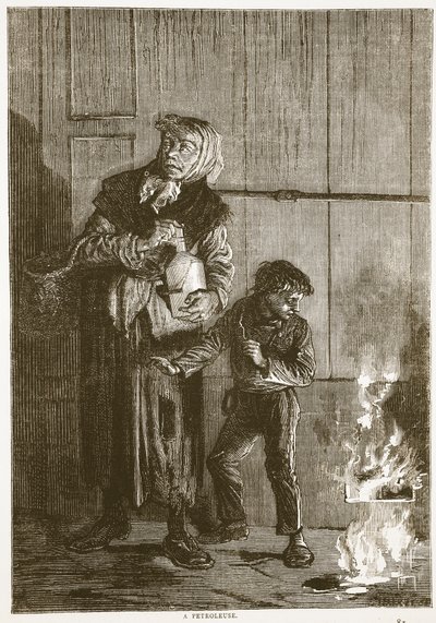 A petroleuse, April 1871, illustration from Cassells History of the War between France and Germany, 1870-1871 by French School