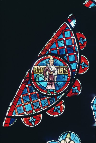 A prophet, detail (north rose window) by French School
