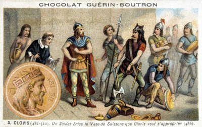 A Soldier Breaks the Soissons Vase that Clovis Wants to Own, 486 by French School