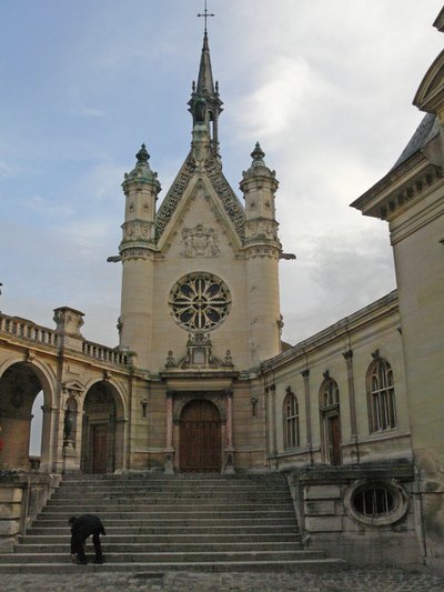 A View of the Chapel of the Chateau by French School