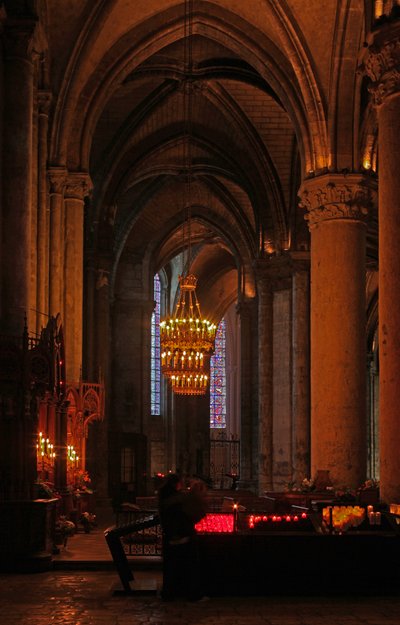 A View of the Choir North Aisle by French School