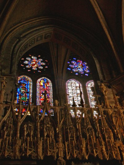A View of the North Choir Clerestory by French School