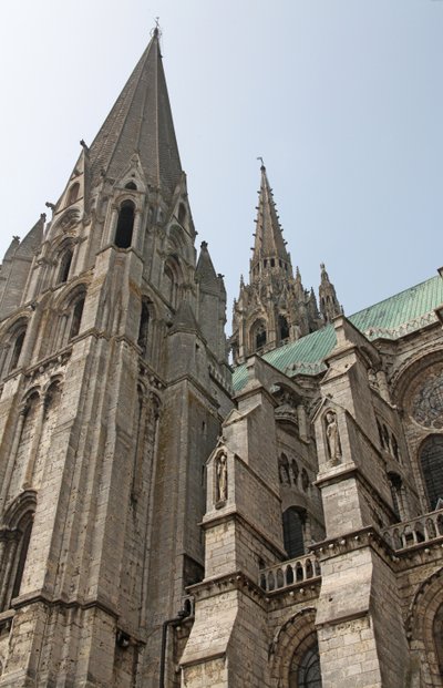 A view of the south tower with the north tower behind by French School