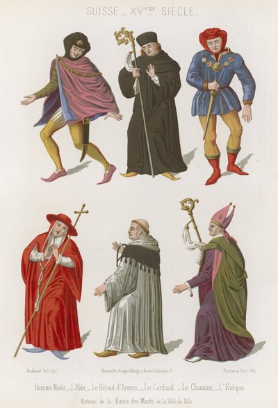 Abbot, The Chief Herald, Cardinal, Canon and Bishop by French School