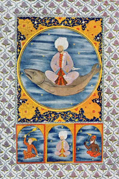 Abdallah of the Sea, Illustration from The Arabian Nights, 1895 (Colour Engraving) by French School