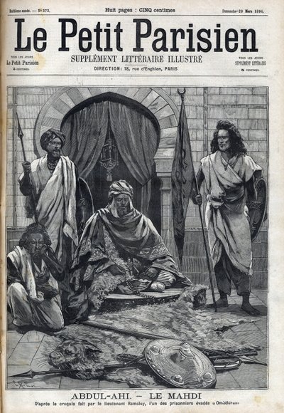 Abdul-Ahi Palace in Ombduram on the Banks of the Nile in Mahdi. Engraving in 