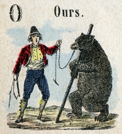 Abecedary. Letter O like a Bear Watch. Small Encyclopedic Alphabet, Popular Series. Epinal Imaging, late 19th century by French School