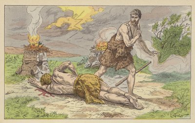 Abel killed by Cain by French School