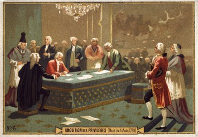 Abolition of privileges at the night of August 4 by French School