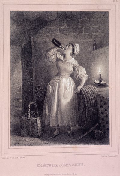 Abuse of trust (domestic drinking wine in the cellar) by French School