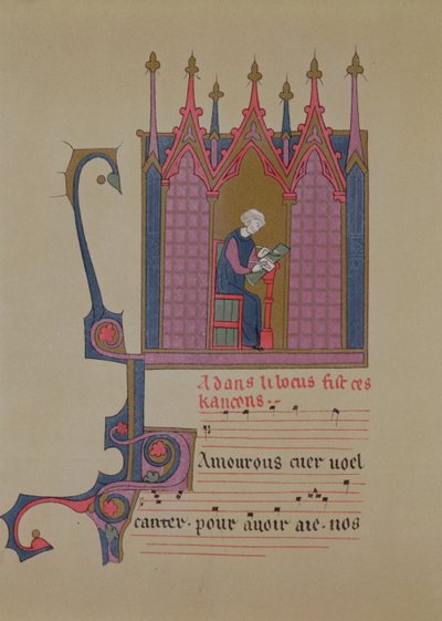 Adam de la Halle, facsimile of a 15th century manuscript by French School