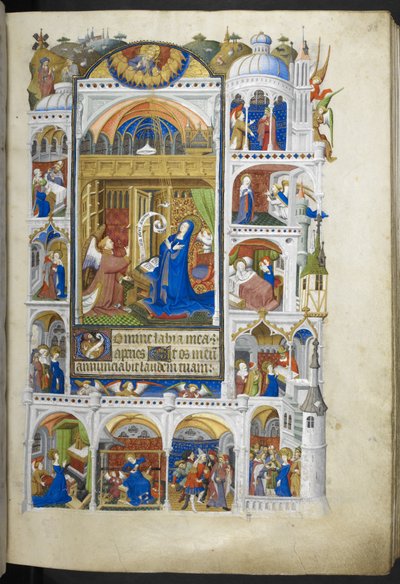The Annunciation, from Book of Hours (The Bedford Hours) by French School