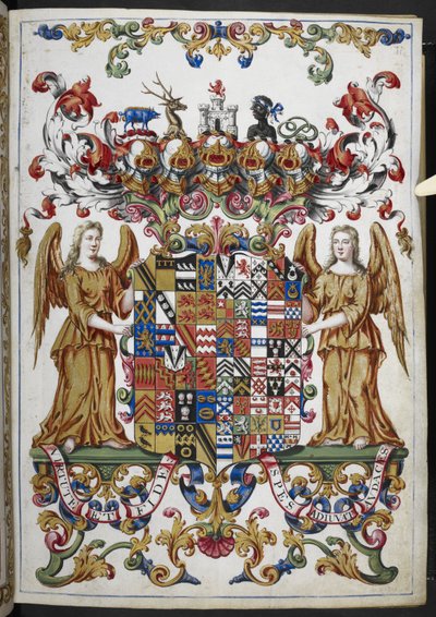 Coat of Arms from Book of Hours (The Bedford Hours) c.1410-30 by French School