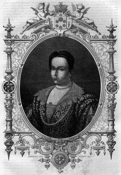 Adelaide of Burgundy (931-999), Widow of Lothaire (Count of Paris and Duke of France) and second wife of Othon I the Great. Engraving in 