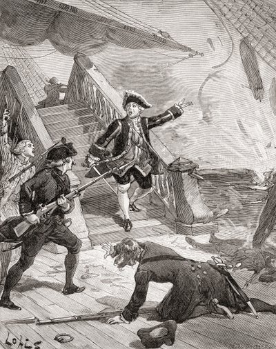 Admiral Suffren in the Indian Ocean During His Campaign Against the English in the 18th Century, from 