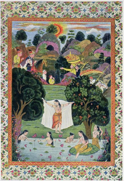Adolescents Bathing (illustration for The Arabian Nights, 1895) by French School