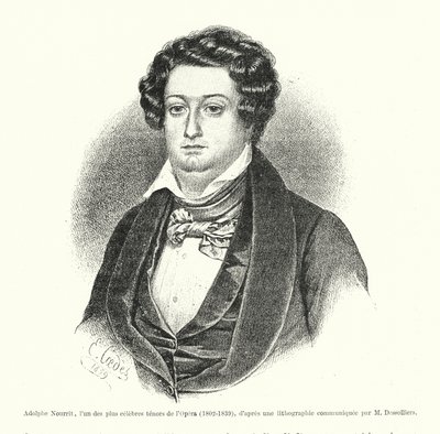 Adolphe Nourrit, one of the most famous tenors of the Opera by French School